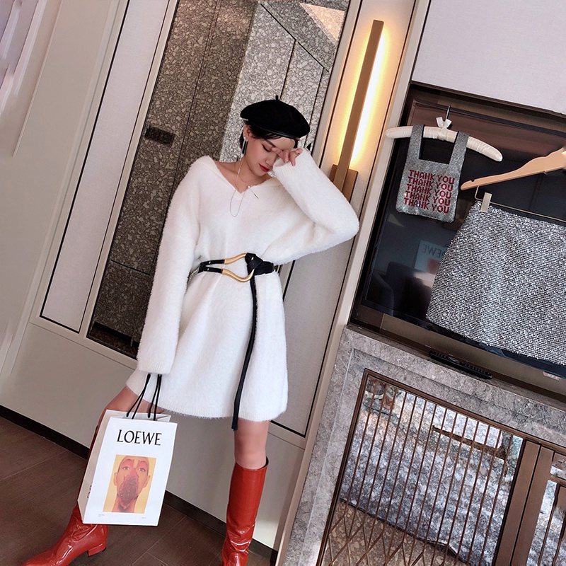 Dây Thắt Lưng Da Giả Mềm Thời Trang Sang Trọng Cho Nữ