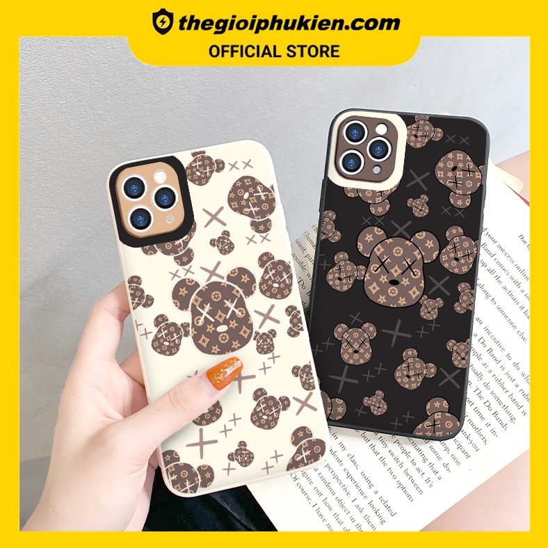 Ốp iphone - Ốp lưng iphone cạnh vuông viền camera Kaw nâu dành cho ip 6 đến 14promax - ng130