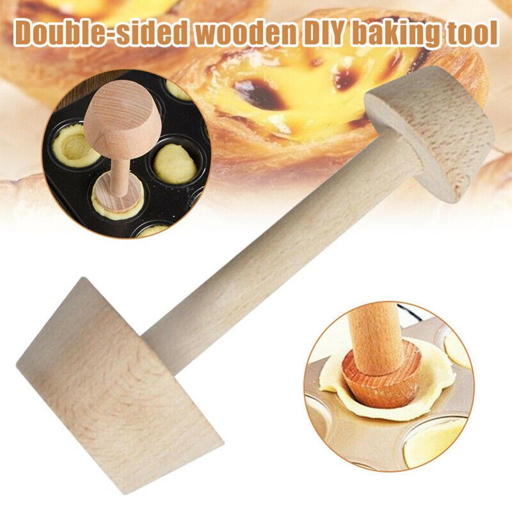 WONDER Khuôn Làm Bánh Tart Trứng Bằng Gỗ Tiện Dụng