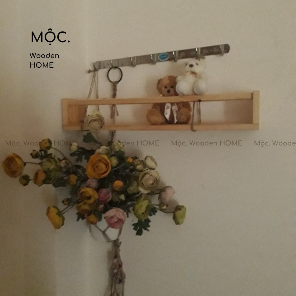 Kệ Gỗ Đa Năng Chữ U / Kệ Sách Trang Trí Tường Gỗ Thông - Mộc. HOME