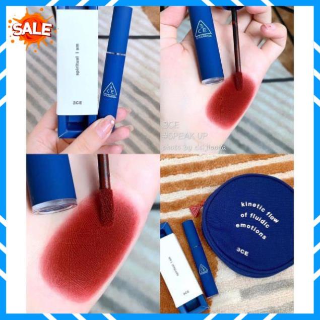 Son 3CE - Son Vỏ Xanh Mẫu Mới Màu Đỏ Đất Siêu Lì | Thế Giới Skin Care