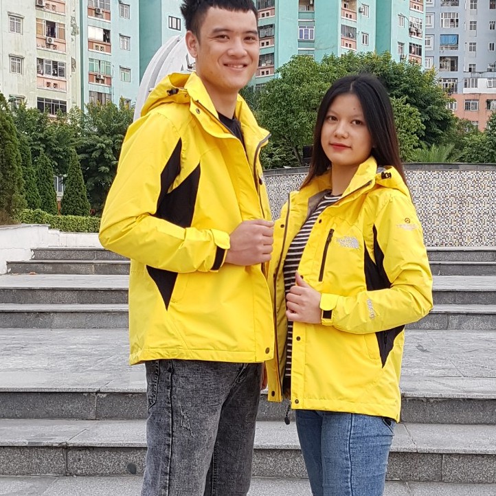 Áo gió thể thao 2 lớp chống nước kiểu dáng trẻ trung (hàng VNXK cực đẹp) màu vàng