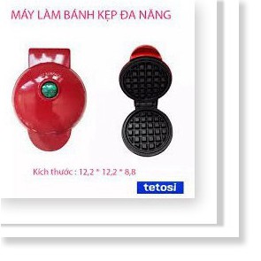 Máy làm bánh Dash màu đỏ, Máy làm bánh hình thú, Máy làm bánh đa năng, máy nướng bánh hình thú, máy nướng bánh bông lan