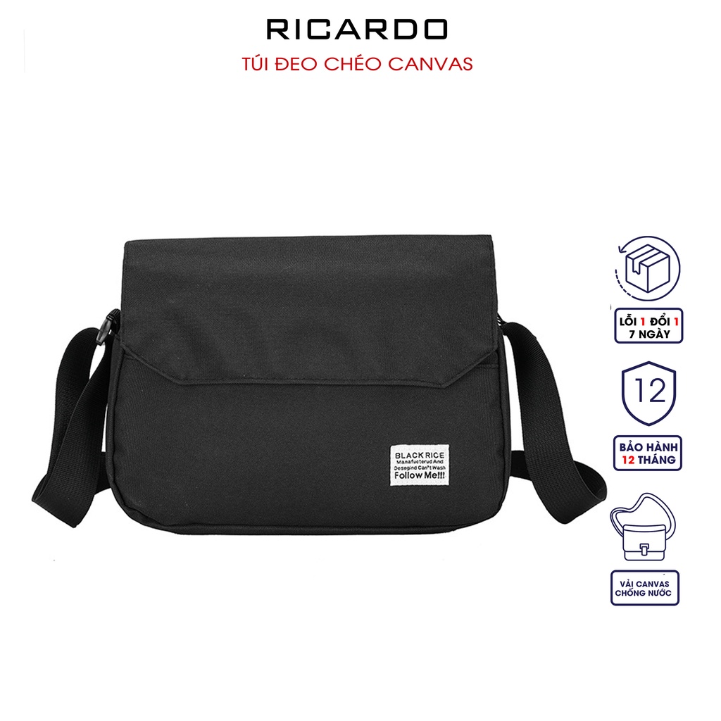Túi đeo chéo nam nữ thời trang, Túi đeo chéo unisex vải canvas phong cách cá tính hàn quốc - L085