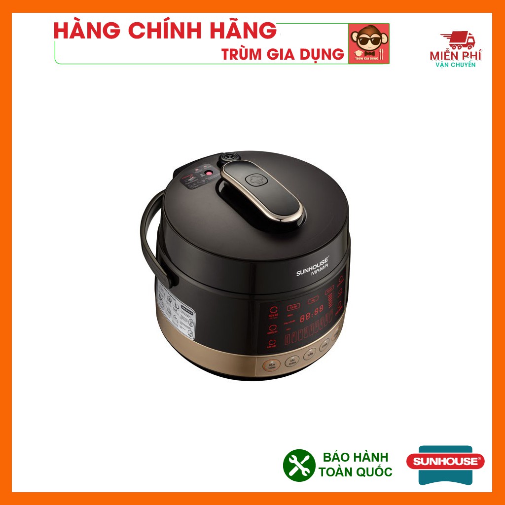 Nồi áp suất điện tử đa năng Sunhouse 5L SHD1585B, Nồi đa năng điện tử Sunhouse Mama 5L SHD1585B.