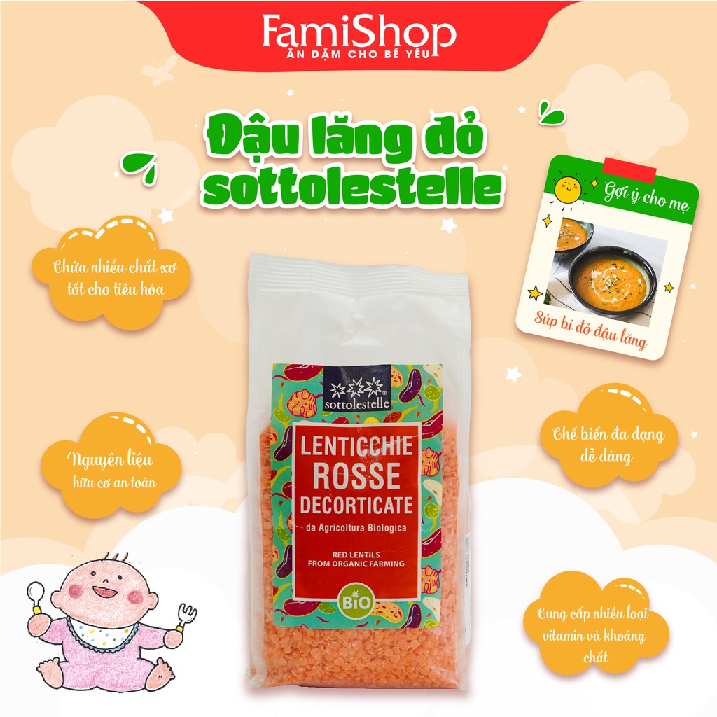 FamiShop Đậu lăng đỏ hữu cơ Sottolestelle