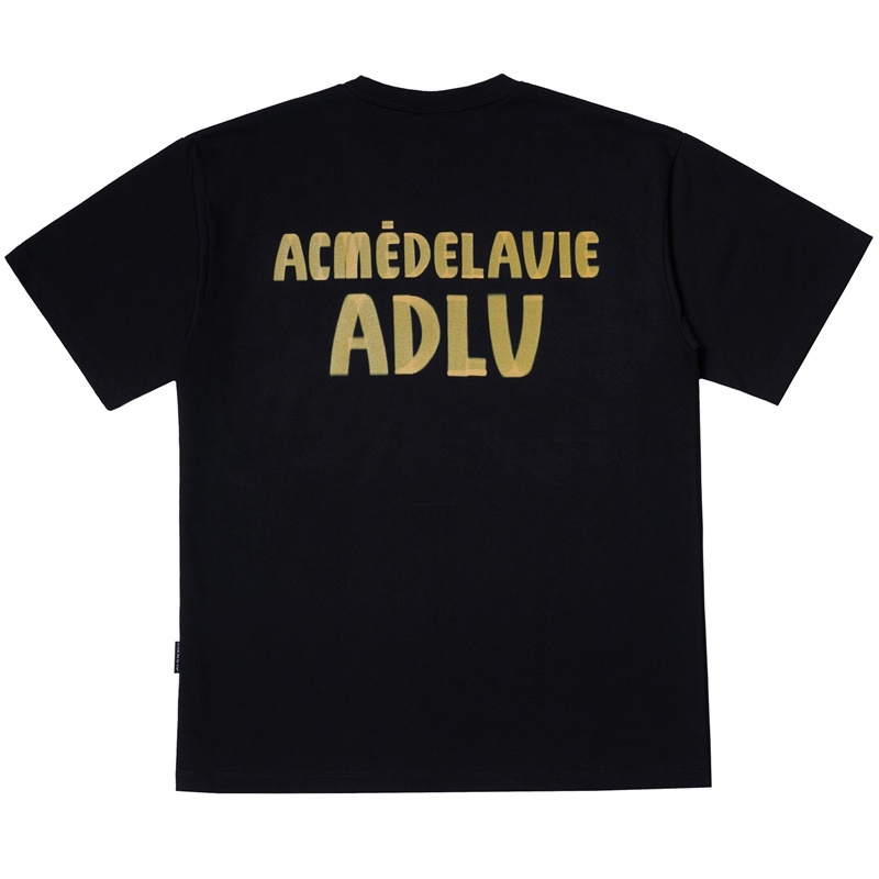 ADLV Áo Thun Cotton Tay Ngắn In Chữ Thời Trang Dành Cho Cặp Đôi