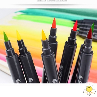 Bút brush 2 đầu gồm 1 đầu lông mềm + 1 đầu fine b01 nhiều màu tuệ minh - ảnh sản phẩm 6
