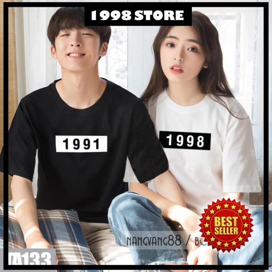 Áo Đôi Nam Nữ  Unisex Đẹp In Năm Sinh Theo Yêu Cầu /uy tín chất lượng