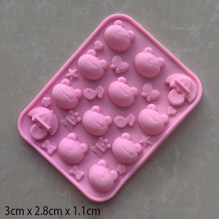 HCM - Khuôn silicon gia đình ếch đổ socola fondant trang trí hay làm rau câu