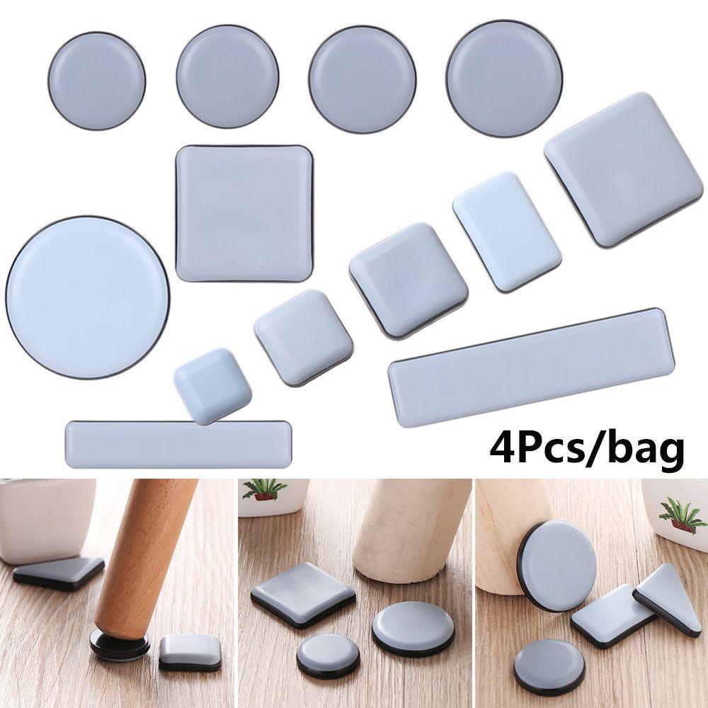 LEISURE Set 4 Miếng Đệm Chân Bàn / Ghế Sofa Tự Dính Chống Va Chạm Dễ Di Chuyển