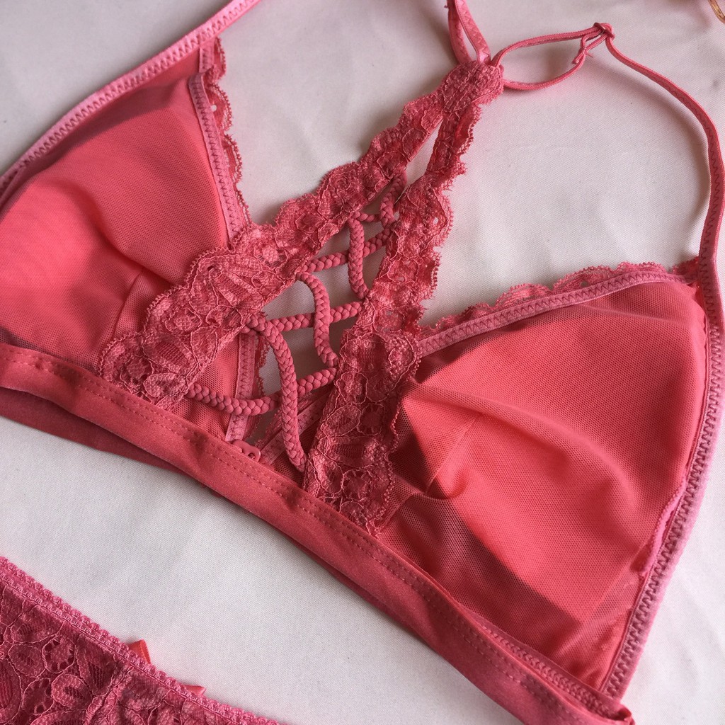 THANH LÝ - Bộ lót vicky ren mỏng không gọng cài trước | BigBuy360 - bigbuy360.vn