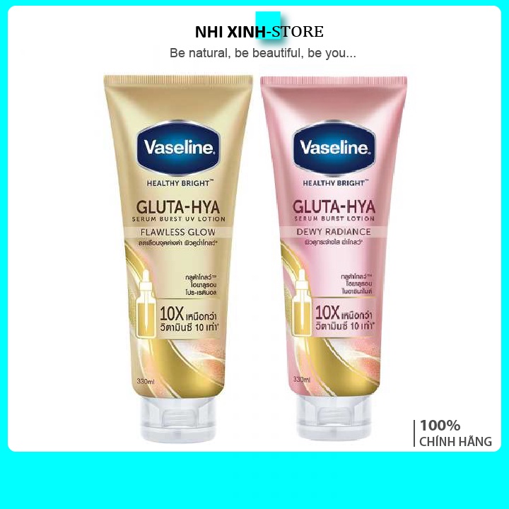 [Siêu Sale] Sữa Dưỡng Thể Vaseline Healthy Bright Gluta HYA Serum 10X