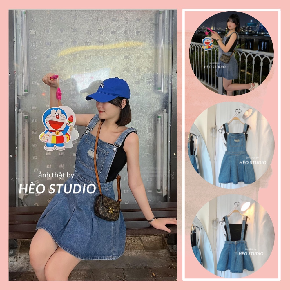 Váy Yếm Jean Xòe Hèo Studio (Ảnh Thật + Video)