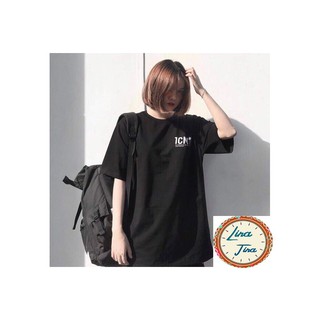 Áo thun đen unisex hoa cúc form rộng