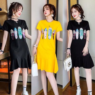 Đầm Thun Dáng Suông Kết Hạt Trẻ Trung ANN2058