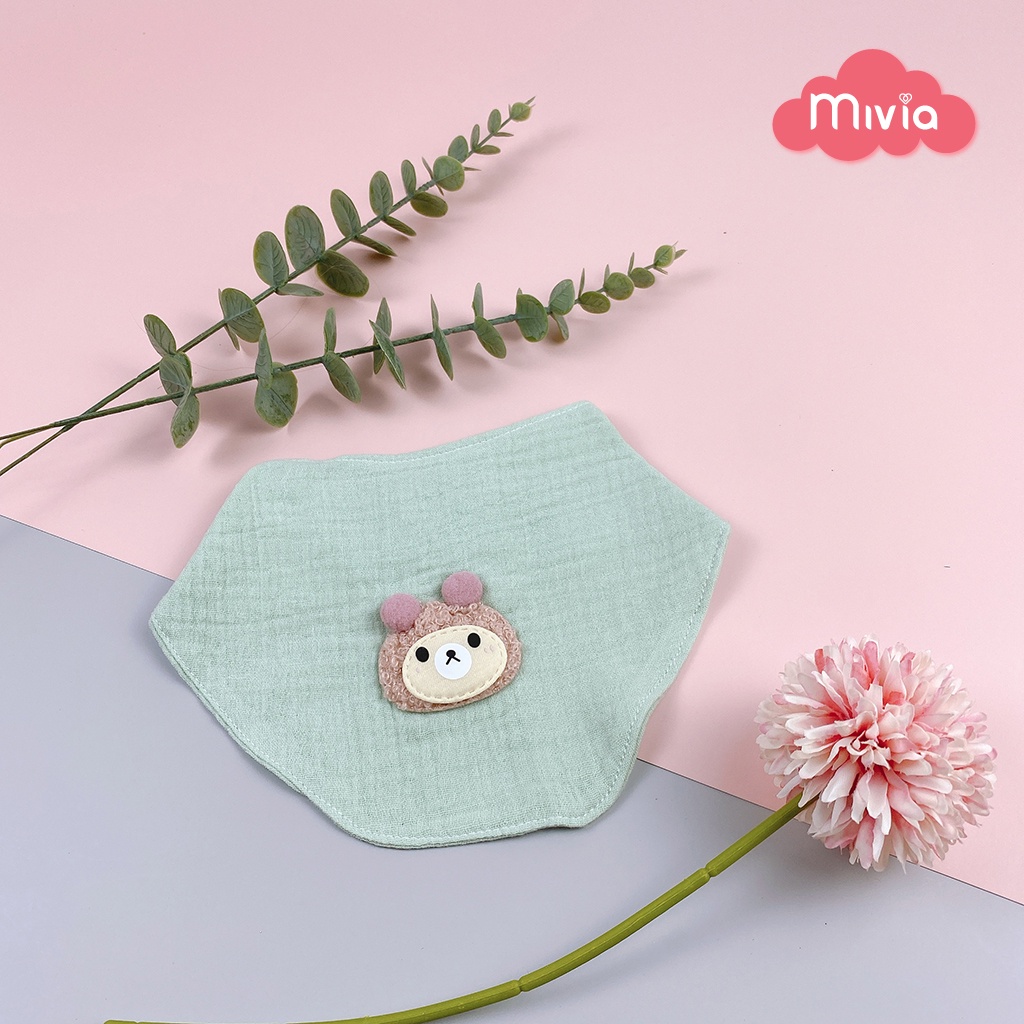 Yếm xô tam giác, khăn yếm xô cho bé hình nổi dễ thương