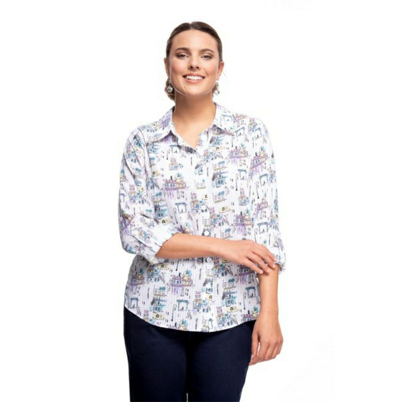 Áo sơmi  kiểu in hình bướm tay lỡ big size ( vòng 1 từ  120 cm đến 130cm)