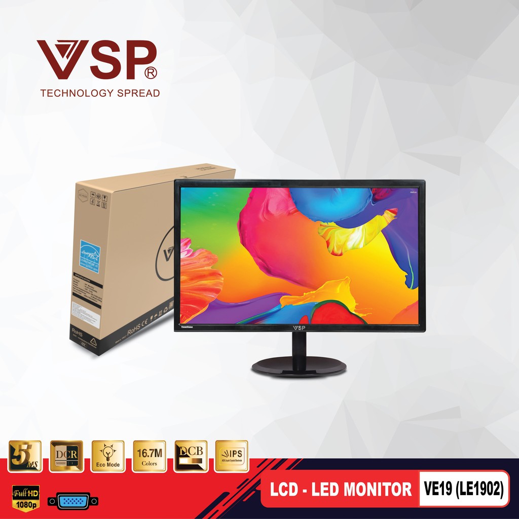 Màn hình máy tính 19 inch VSP LED monitor VE19 (LE1902) Chính hãng VSP Phân phôi