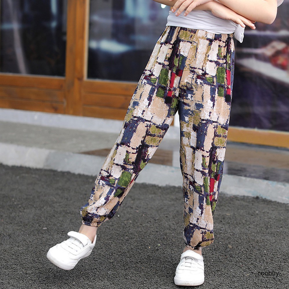 Quần dài thể thao chống muỗi in họa tiết thời trang cho bé