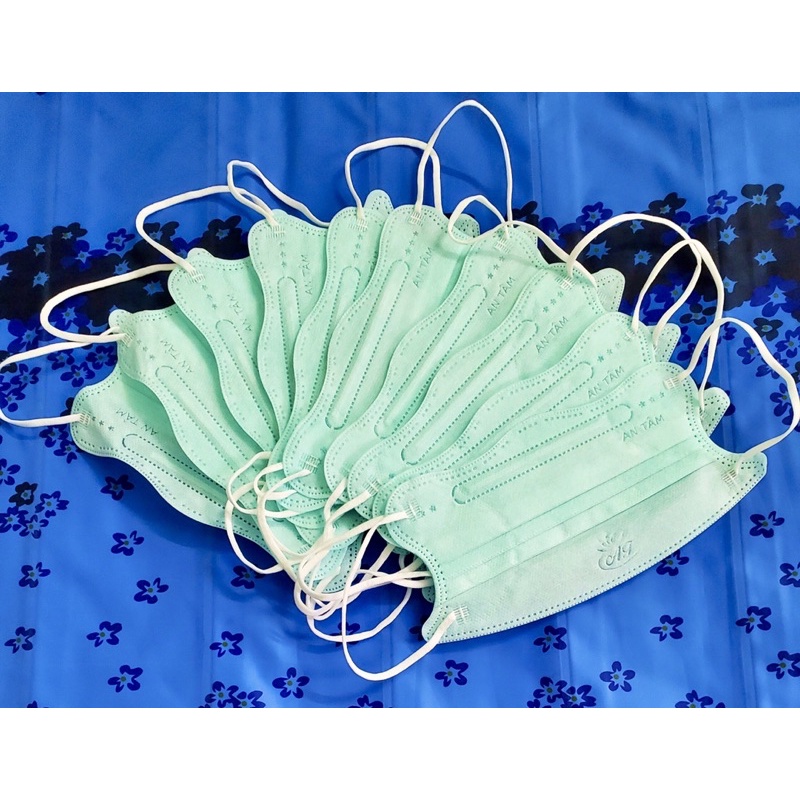 ✅ Thùng 300 cái khẩu trang y tế kf94 king Cua An Tâm Màu Xanh Ngọc