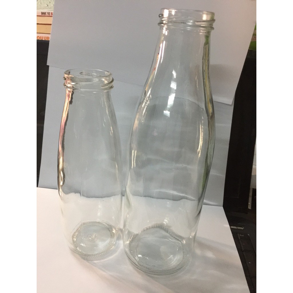 Chai sữa 200ml - 250ml - 500ml - 1 lít nắp vàng hoặc đen (giá sỉ) | BigBuy360 - bigbuy360.vn