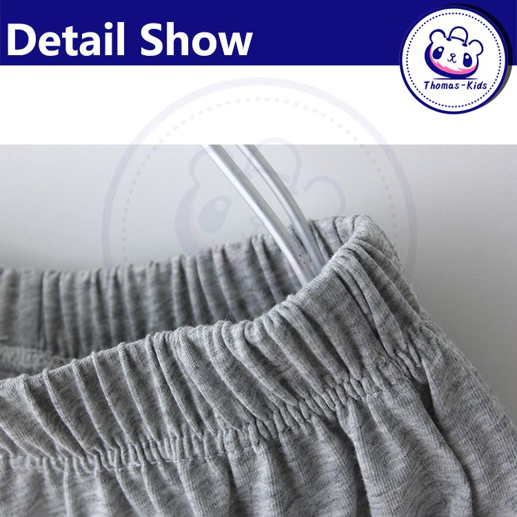 [THOMAS KIDS] Quần Short Cotton Thấm Hút Mồ Hôi In Chữ Tiếng Anh Cho Bé Trai 5-12 Tuổi