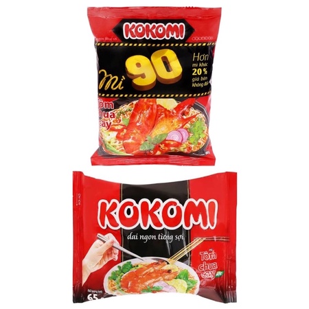 Mì Kokomi Tôm Chua Cay 90g / 65g - combo 3 gói | BigBuy360 - bigbuy360.vn