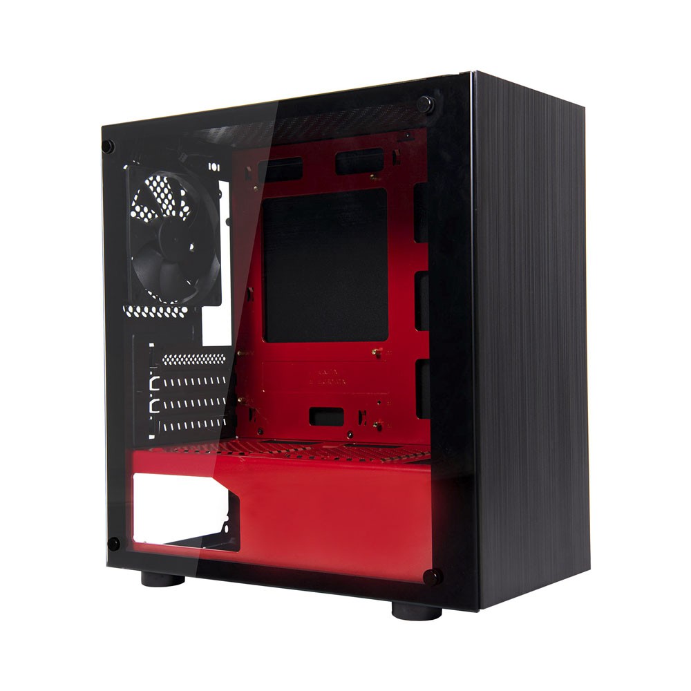 Vỏ máy tính (Case) MIK Nexus M - Black/Red (Hỗ trợ Main ITX, mATX)