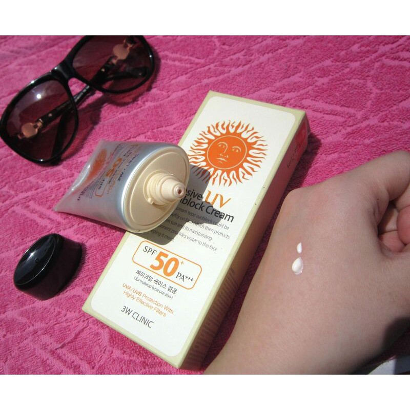 Kem chống nắng 3W Clinic UV Sunblock Cream SPF 50+ PA+++ 70 ml - Khongcoson