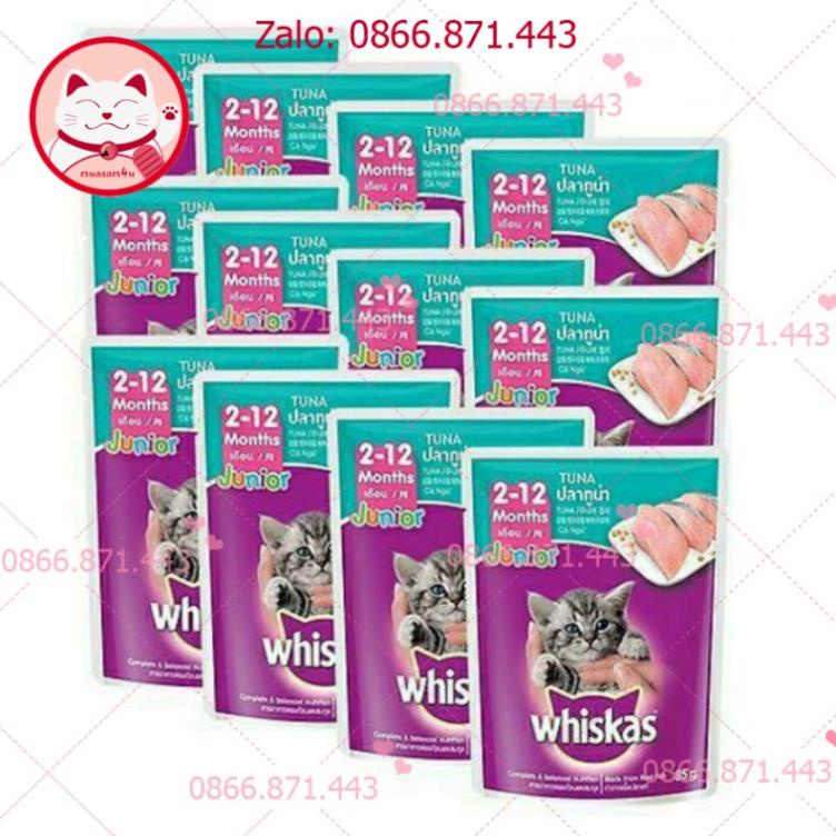 ⚡𝐅𝐑𝐄𝐄𝐒𝐇𝐈𝐏⚡ Pate Mèo Whiskas Junior Tuna 85g