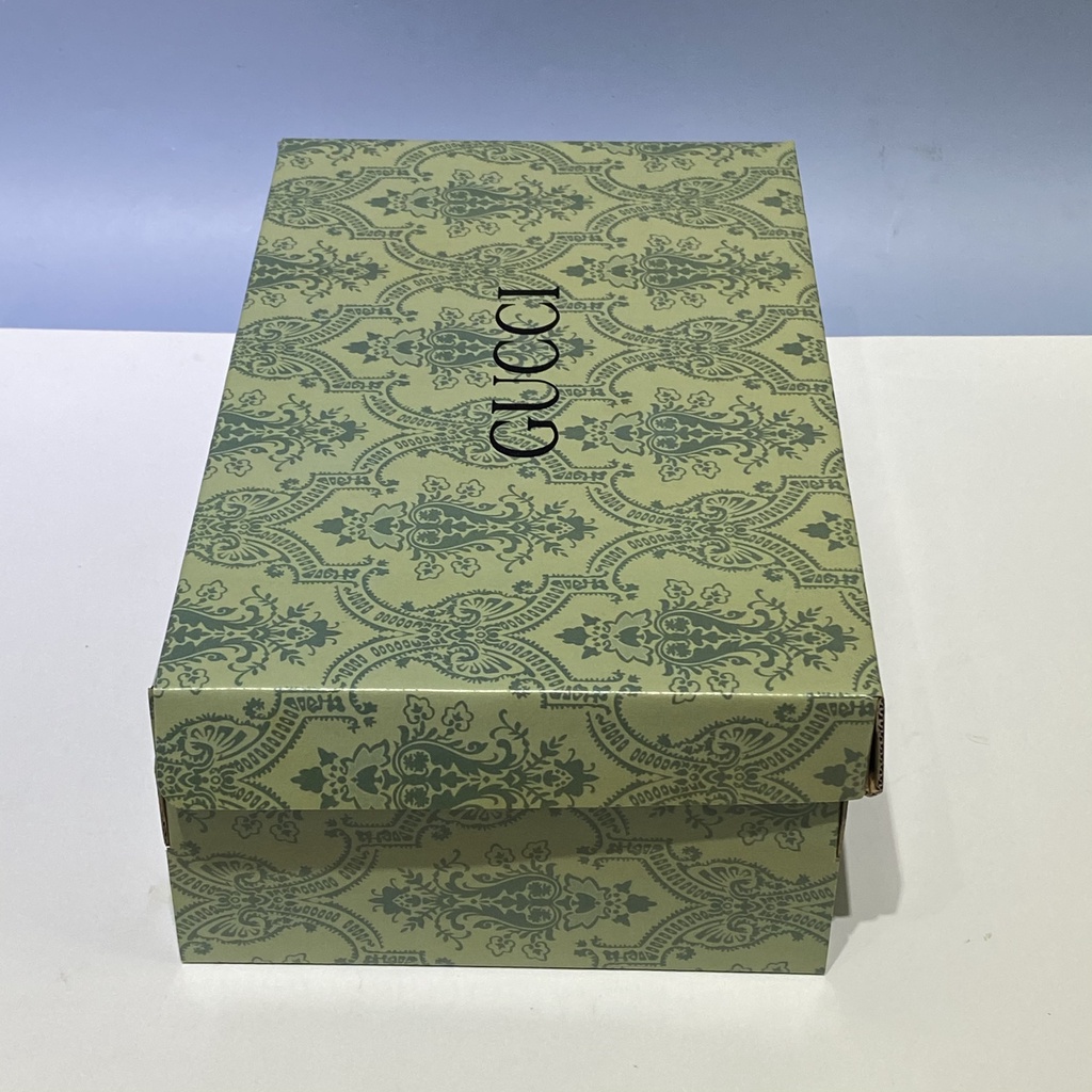 PK Hộp giấy carton Gucci Xanh đựng giày dép quần áo mũ nón gói quà đóng hàng giá rẻ kèm bill thẻ giấy lụa nhật