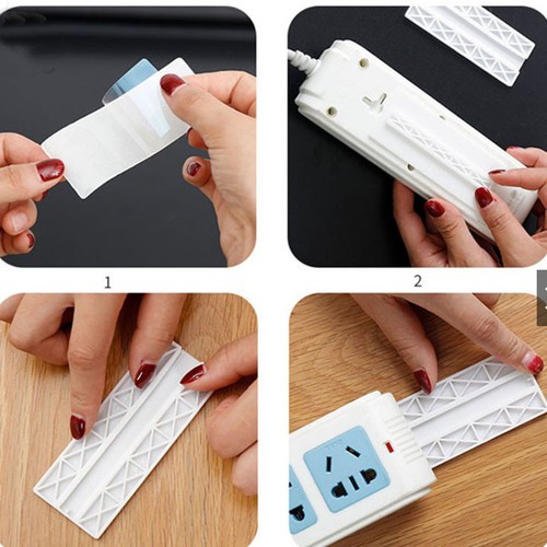 Bộ Giá đỡ ổ điện dán tường, Giá treo, móc treo Modem, cục phát wifi, remote, vật dụng treo tường chắc chắn