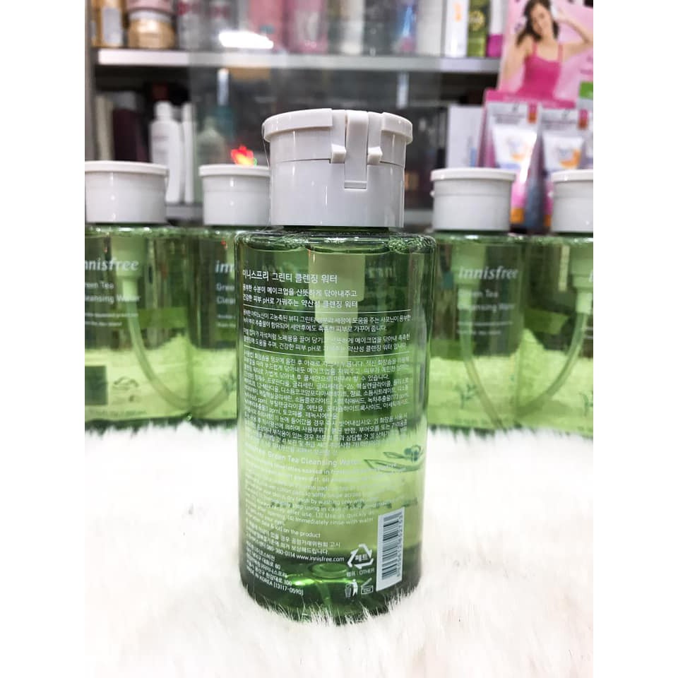 (Mẫu Mới 2019) Nước Tẩy Trang Từ Trà Xanh Đảo Jeju Innisfree Green Tea Cleansing Water 300ml