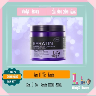 Kem ủ tóc KERATIN COLLAGEN 1000ML LAVENDER BRAZIL NUT - Ủ hấp tóc cung cấp dưỡng chất KERATIN tự nhiên UT08