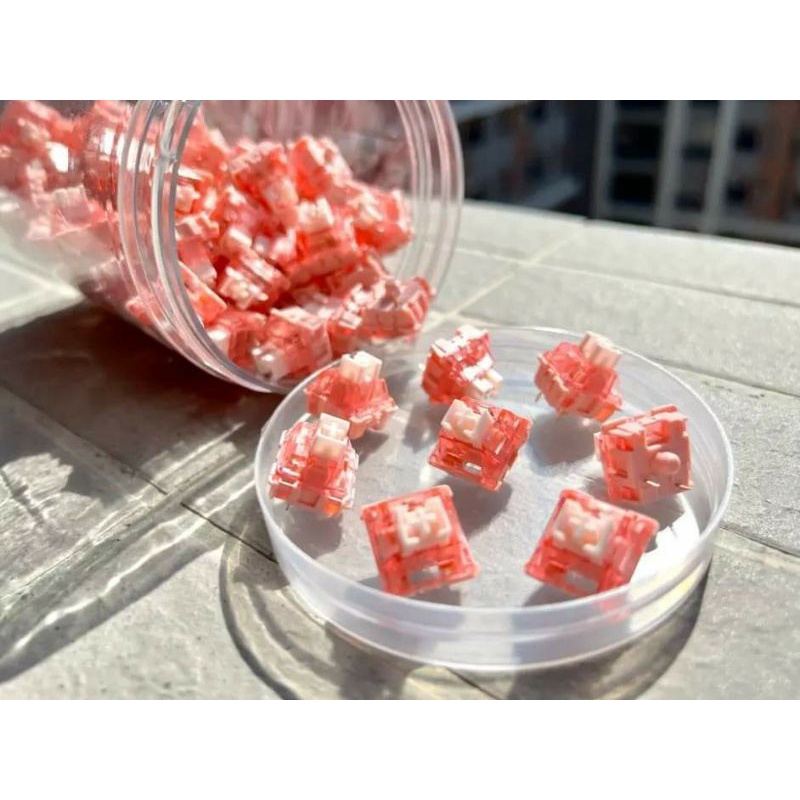 Switch bàn phím cơ Jelly Strawberry v2 siêu mượt | best linear trong tầm giá