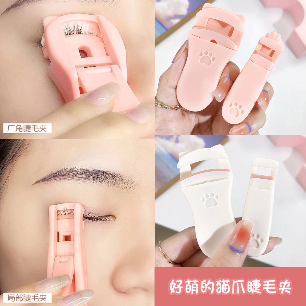 Bộ Dụng Cụ Uốn Cong Lông Mi Mắt Mèo Nhỏ Gọn 2 Trong 1 Tiện Dụng NO.J003