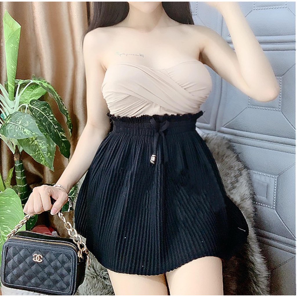 Chân Váy Thun Cột Nơ Thời Trang OHS4015