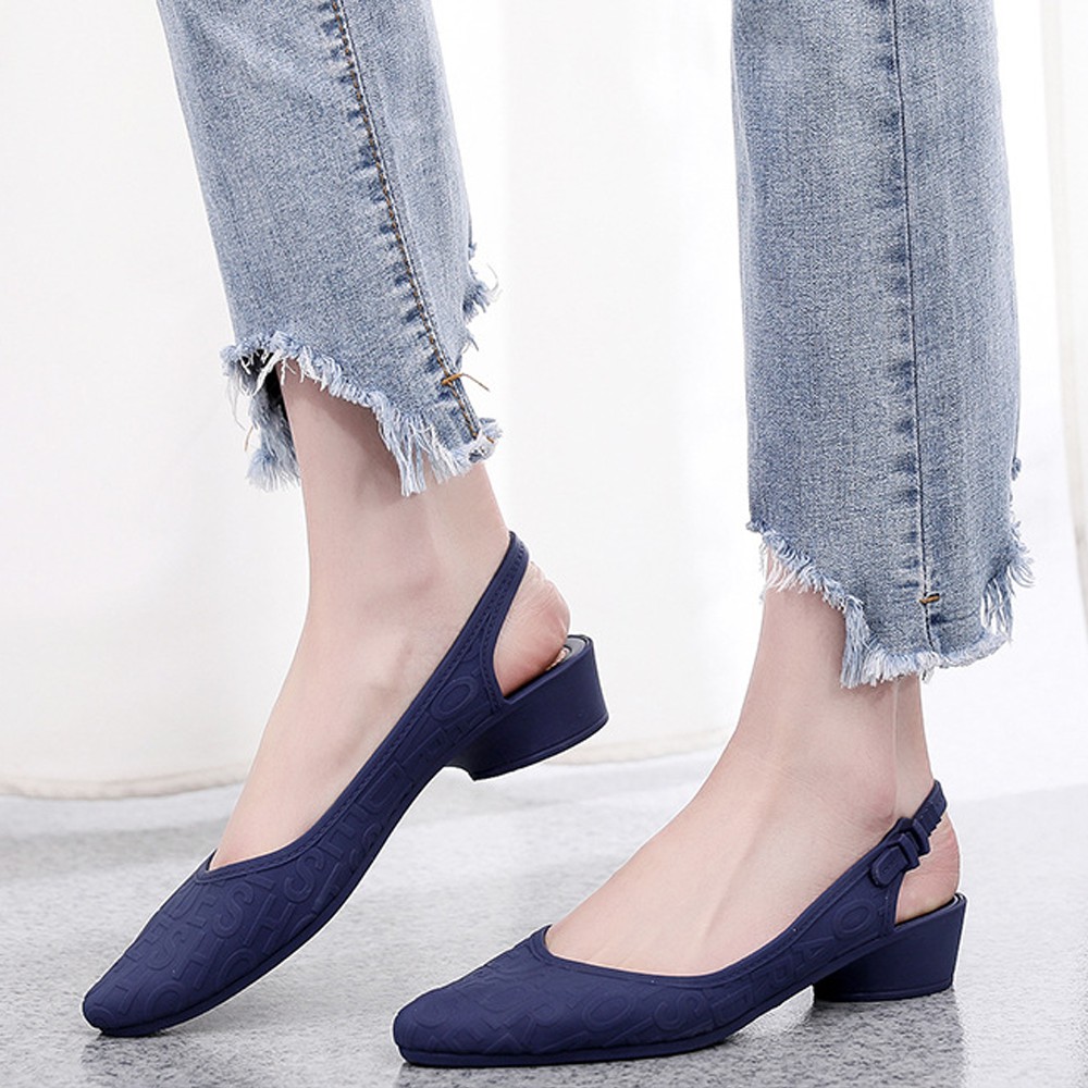 Sandal nữ đi mưa Alina cao 3.5p thời trang mới nhất Validep03 V289