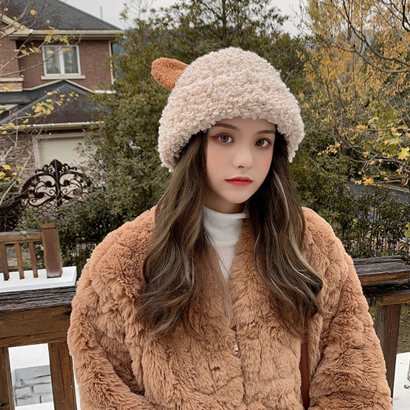 Mũ beanie Trùm Đầu Phối Tai Mèo Thời Trang Cho Nam Và Nữ