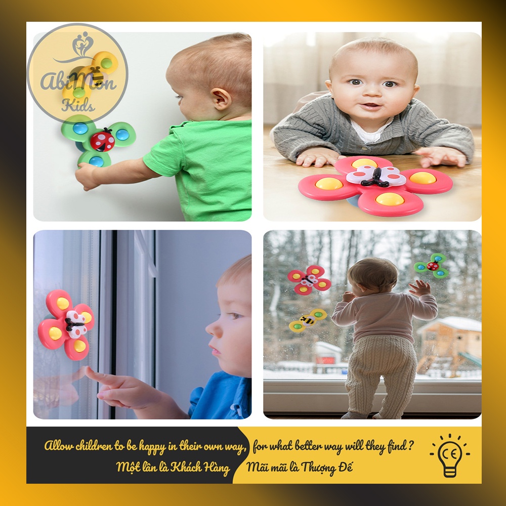 Đồ Chơi Con Quay Spinner Hình Côn Trùng Cho Bé ☘️ Montessori cao cấp ✨ Đồ chơi Giáo Dục - An toàn - Thông minh