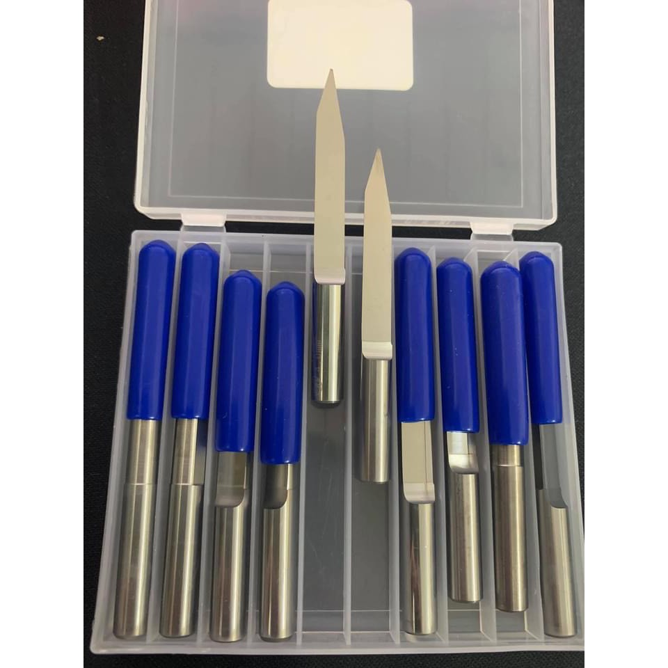 Mũi dao khắc CNC 3D 1 me tinh , mũi dao V3, v4, v6 , dao 30 độ phi 3, 4, 6 . chất liệu như gỗ, mica, HDF, Mdf, nhựa, alu