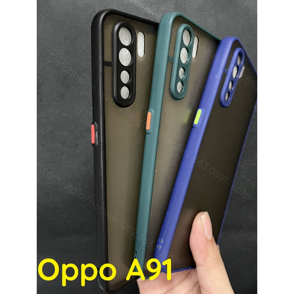Ốp lưng Oppo A15 A52 A53 A54  A94 A91 A31chất liệu nhám viền màu , bảo vệ camera