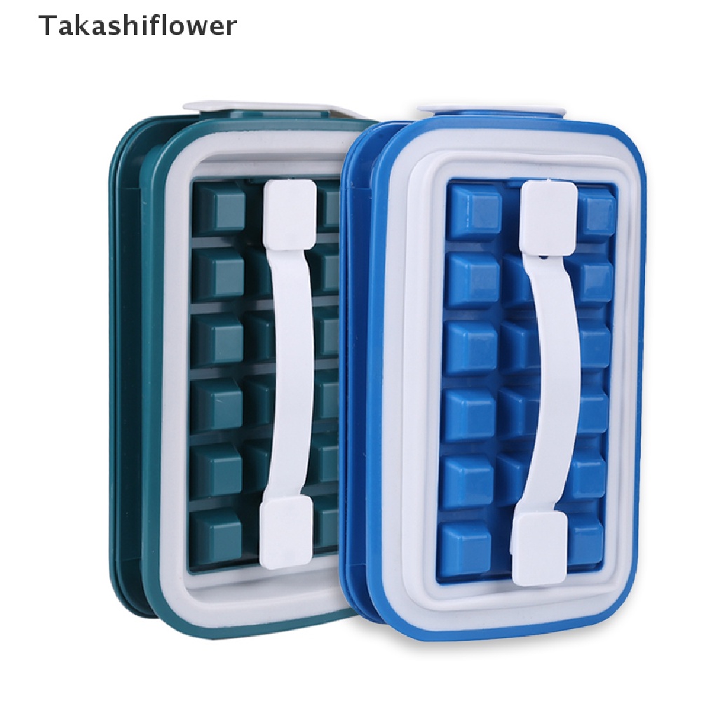 Khay Làm Đá 2 Trong 1 Bằng silicone Có Thể Gấp Lại Được