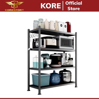 Kệ để đồ nhà bếp, Kệ lò vi sóng 4 tầng đa năng thiết kế thông minh thép sơn tĩnh điện 120x60cm