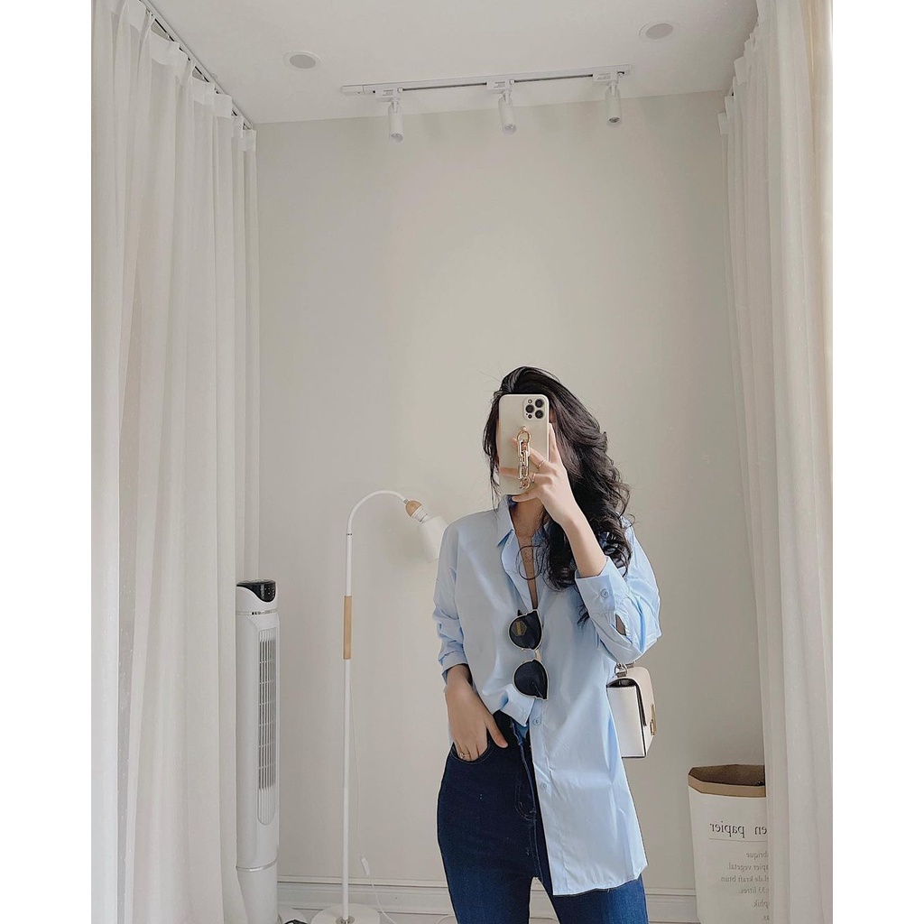 [Sẵn/video] Áo sơ mi dài tay thô nến mềm 8 màu trơn xanh lá hot hit chất LOẠI 1 oversize 2monday | BigBuy360 - bigbuy360.vn
