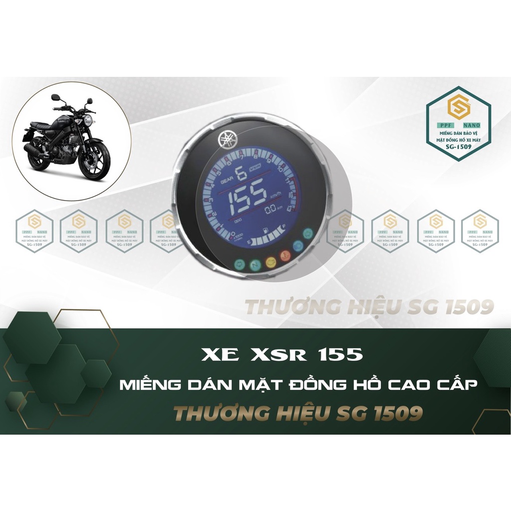 PPF XSR 155 ,miếng dán cường lực và ppf bảo vệ mặt đồng hồ xe máy PPF YAMAHA XSR 155 chống trầy xước màn hình xsr155