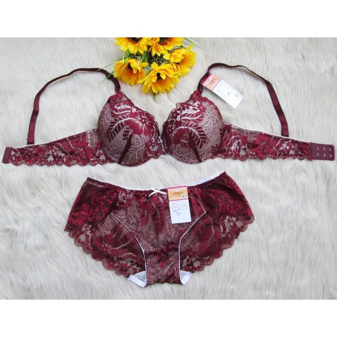 BỘ ĐỒ LÓT TOÀN REN MÚT ÉP VỪA LOVELY - BL470