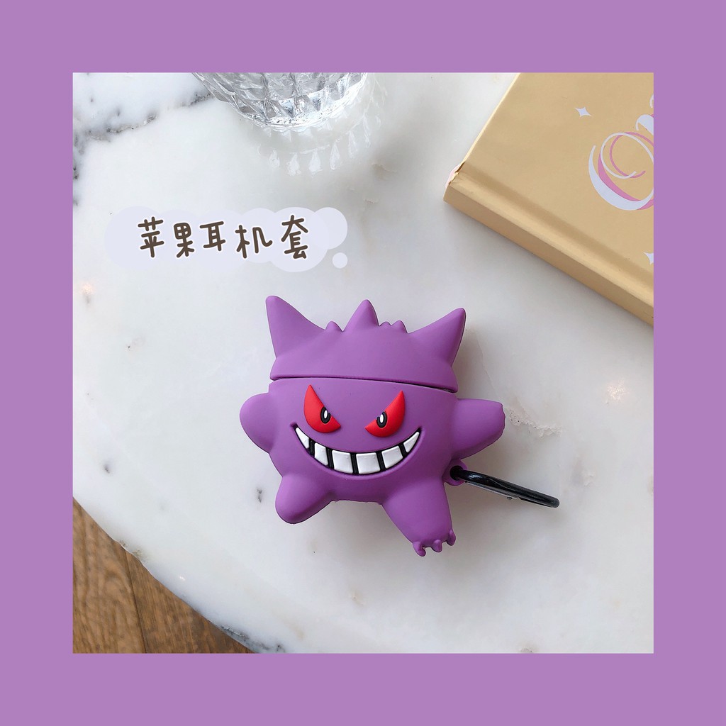 Apple AirPods case Cute Cartoon Pokemon Gengar Airpods pro case Shockproof soft silicone wireless bluetooth Earphone Protective Cover