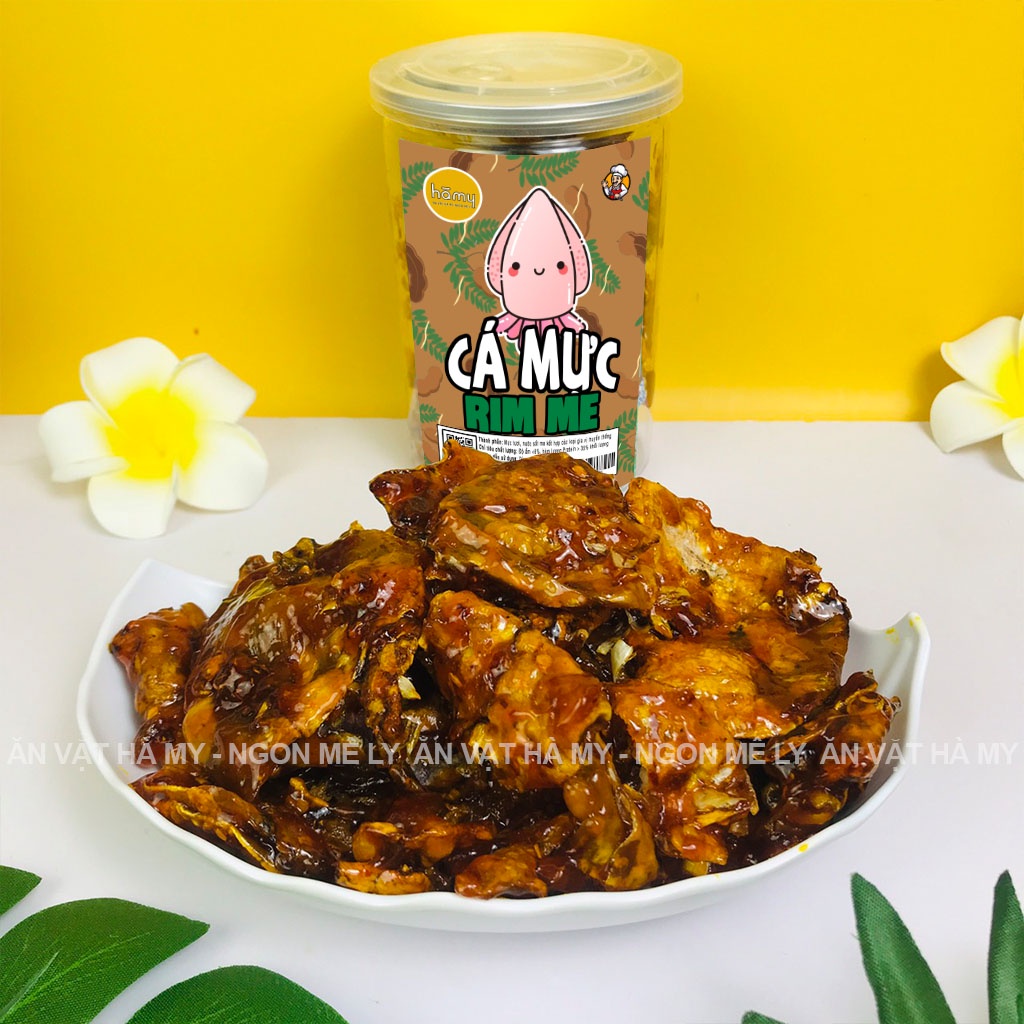 Mực rim me Đà Nẵng hũ 300g đồ ăn vặt Hà My